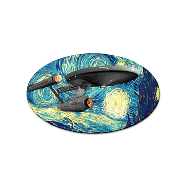 Star Trek Starship The Starry Night Van Gogh Sticker Oval (10 pack)