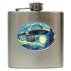 Star Trek Starship The Starry Night Van Gogh Hip Flask (6 Oz) by Semog4