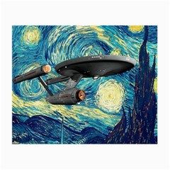 Star Trek Starship The Starry Night Van Gogh Small Glasses Cloth by Semog4