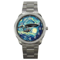 Star Trek Starship The Starry Night Van Gogh Sport Metal Watch by Semog4