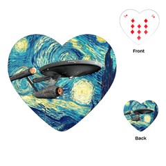 Star Trek Starship The Starry Night Van Gogh Playing Cards Single Design (heart) by Semog4