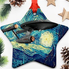 Star Trek Starship The Starry Night Van Gogh Star Ornament (two Sides) by Semog4