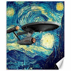 Star Trek Starship The Starry Night Van Gogh Canvas 20  X 24  by Semog4