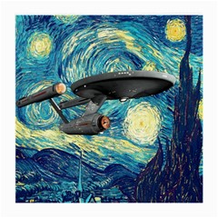 Star Trek Starship The Starry Night Van Gogh Medium Glasses Cloth by Semog4