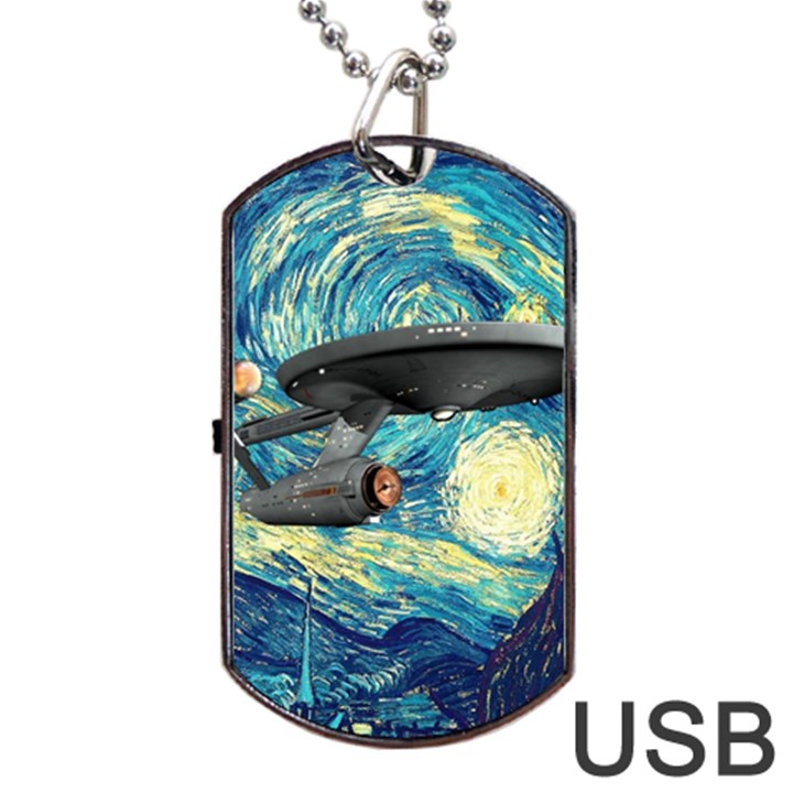 Star Trek Starship The Starry Night Van Gogh Dog Tag USB Flash (One Side)