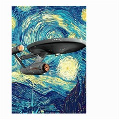 Star Trek Starship The Starry Night Van Gogh Small Garden Flag (two Sides) by Semog4