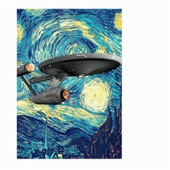 Star Trek Starship The Starry Night Van Gogh Large Garden Flag (two Sides) by Semog4