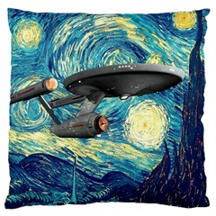 Star Trek Starship The Starry Night Van Gogh Large Cushion Case (two Sides) by Semog4