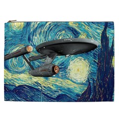 Star Trek Starship The Starry Night Van Gogh Cosmetic Bag (xxl) by Semog4