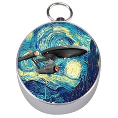 Star Trek Starship The Starry Night Van Gogh Silver Compasses by Semog4