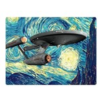 Star Trek Starship The Starry Night Van Gogh Two Sides Premium Plush Fleece Blanket (Mini) 35 x27  Blanket Front