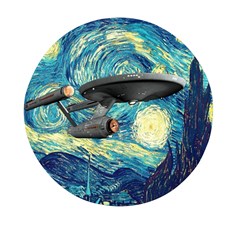 Star Trek Starship The Starry Night Van Gogh Mini Round Pill Box by Semog4