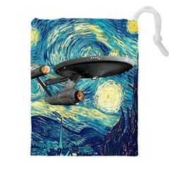 Star Trek Starship The Starry Night Van Gogh Drawstring Pouch (5xl) by Semog4