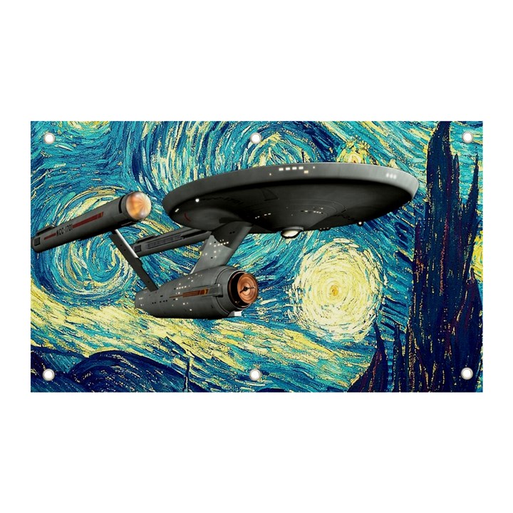 Star Trek Starship The Starry Night Van Gogh Banner and Sign 5  x 3 