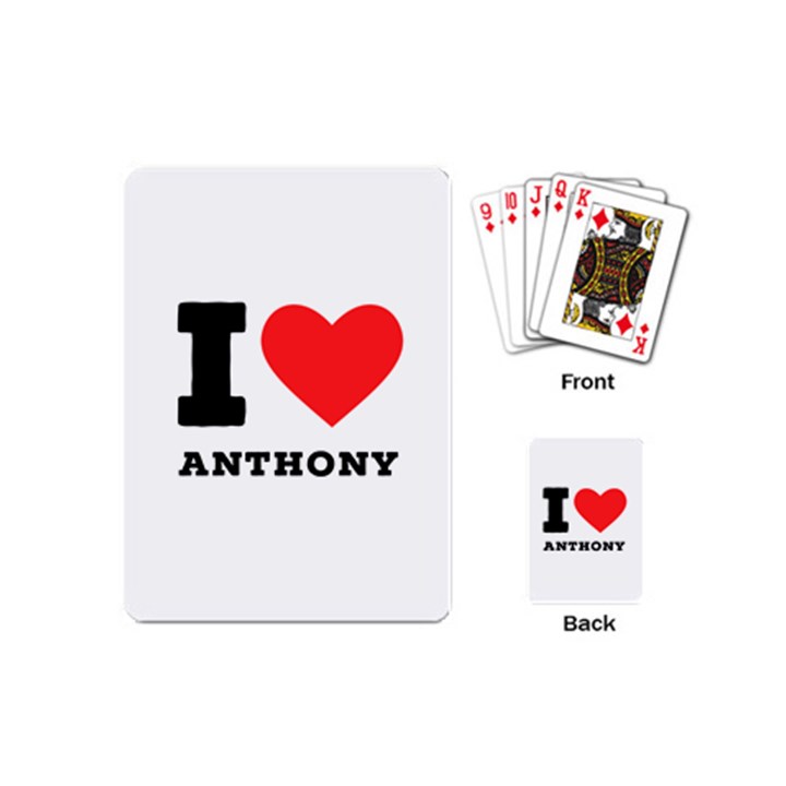 I love Anthony  Playing Cards Single Design (Mini)