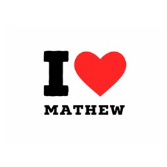 I Love Mathew Two Sides Premium Plush Fleece Blanket (extra Small) by ilovewhateva