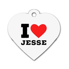 I Love Jesse Dog Tag Heart (one Side) by ilovewhateva