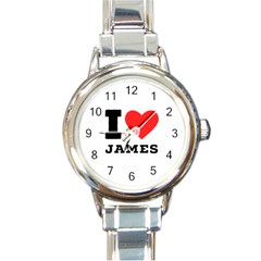 I Love James Round Italian Charm Watch by ilovewhateva