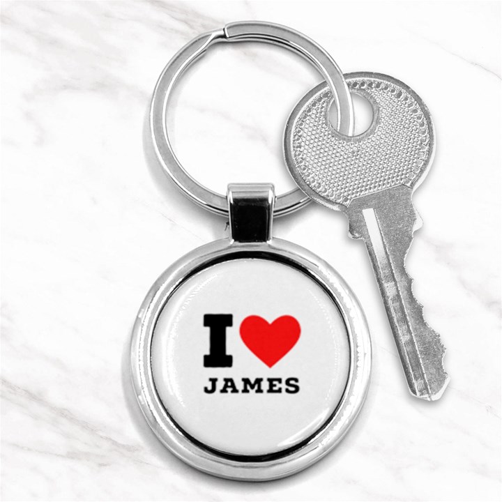 I love James Key Chain (Round)