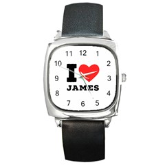 I Love James Square Metal Watch by ilovewhateva