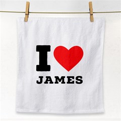 I Love James Face Towel by ilovewhateva