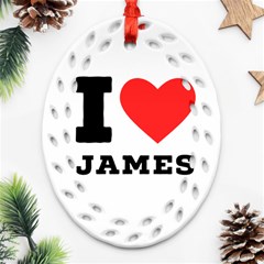 I Love James Ornament (oval Filigree) by ilovewhateva