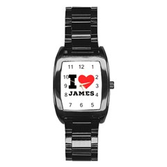 I Love James Stainless Steel Barrel Watch by ilovewhateva