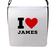 I Love James Flap Closure Messenger Bag (l) by ilovewhateva