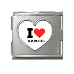 I Love Daniel Mega Link Heart Italian Charm (18mm) by ilovewhateva