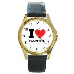 I Love Daniel Round Gold Metal Watch by ilovewhateva