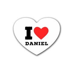 I Love Daniel Rubber Heart Coaster (4 Pack) by ilovewhateva