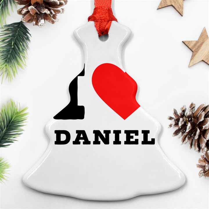 I love Daniel Christmas Tree Ornament (Two Sides)