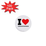 I love Christopher  1  Mini Buttons (100 pack)  Front