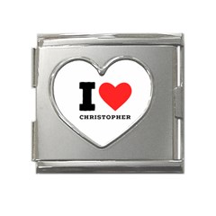 I Love Christopher  Mega Link Heart Italian Charm (18mm) by ilovewhateva