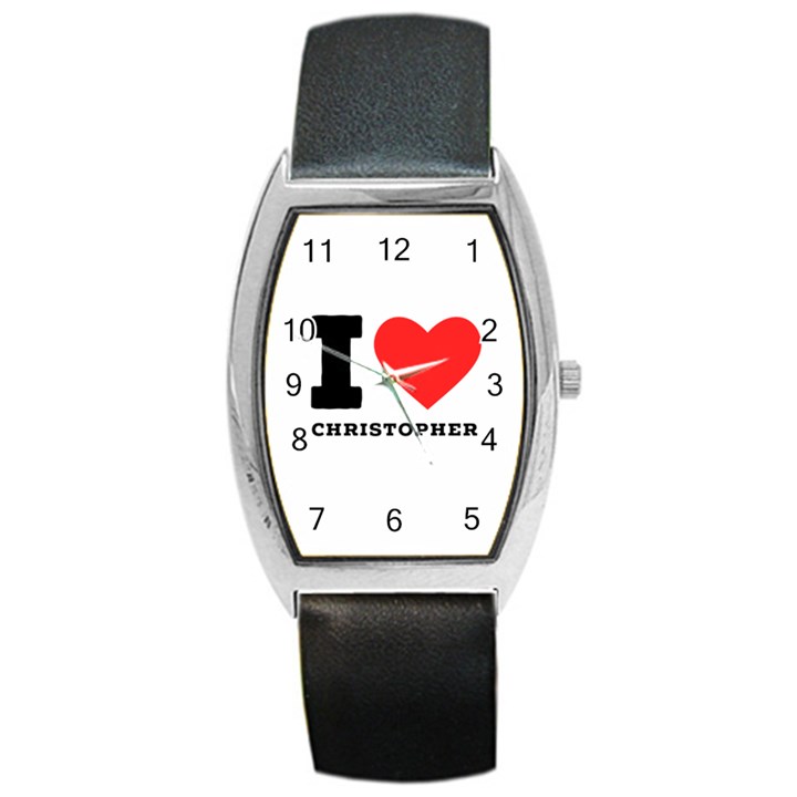 I love Christopher  Barrel Style Metal Watch