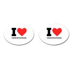 I love Christopher  Cufflinks (Oval) Front(Pair)