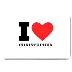 I Love Christopher  Large Doormat by ilovewhateva