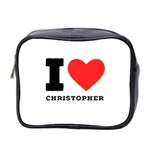 I love Christopher  Mini Toiletries Bag (Two Sides) Front