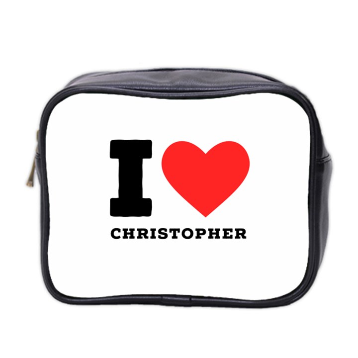 I love Christopher  Mini Toiletries Bag (Two Sides)