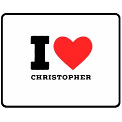 I Love Christopher  Fleece Blanket (medium) by ilovewhateva