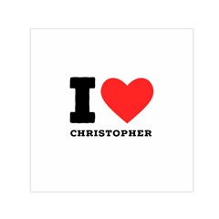 I Love Christopher  Square Satin Scarf (30  X 30 ) by ilovewhateva