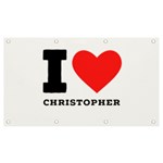 I love Christopher  Banner and Sign 7  x 4  Front