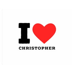 I Love Christopher  Premium Plush Fleece Blanket (medium) by ilovewhateva