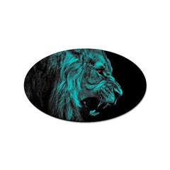 Angry Male Lion Predator Carnivore Sticker (oval) by Semog4