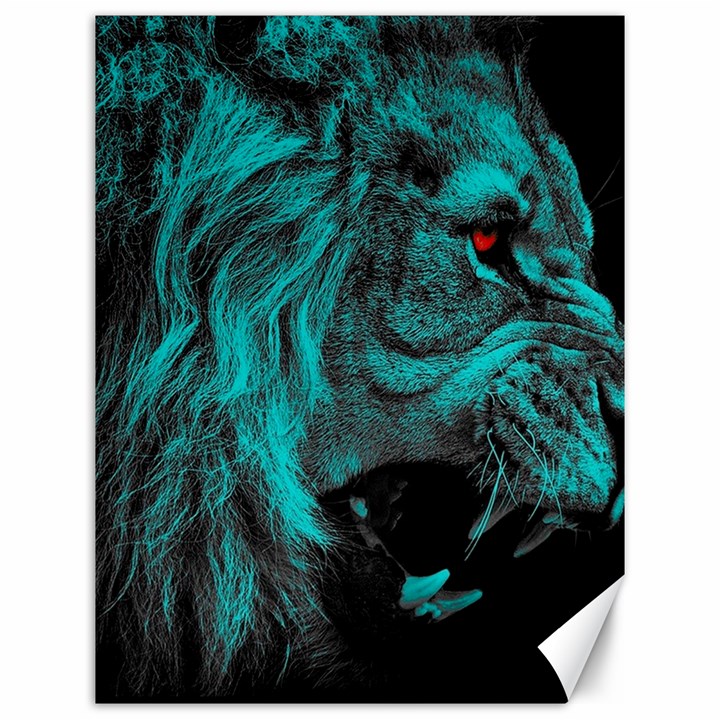 Angry Male Lion Predator Carnivore Canvas 12  x 16 