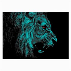 Angry Male Lion Predator Carnivore Large Glasses Cloth (2 Sides) by Semog4