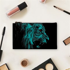 Angry Male Lion Predator Carnivore Cosmetic Bag (Small)