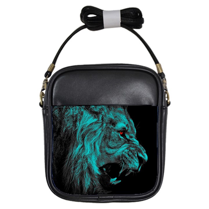 Angry Male Lion Predator Carnivore Girls Sling Bag