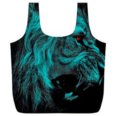 Angry Male Lion Predator Carnivore Full Print Recycle Bag (XL)