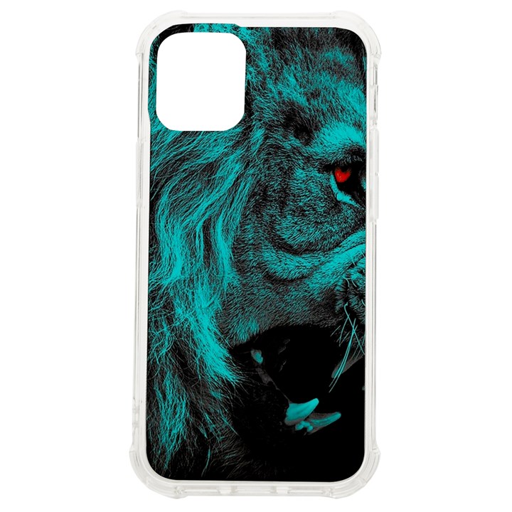 Angry Male Lion Predator Carnivore iPhone 12 mini TPU UV Print Case	